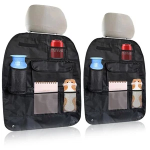 Car Back Seat Organiser Tidy Multi-Pocket Van seat Ipad Holder Travel Storage - Picture 1 of 22