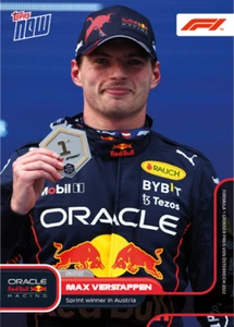 Topps Now Fórmula 1 2022 #39 Max Verstappen - Oracle Red Bull Racing - Imagen 1 de 2