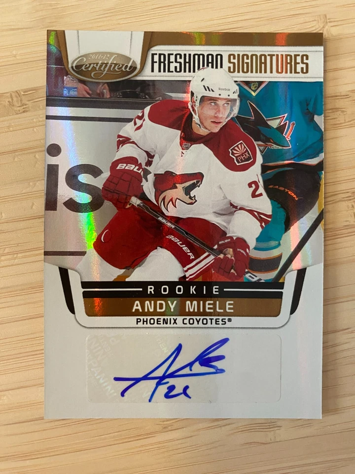 2011-12 Panini Certified Hockey Freshman Signatures GOLD Andy Miele RC Auto /25 - Image 1 of 1
