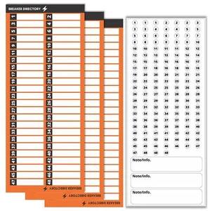 Premium Quality Non-Tearable Paper Circuit Breaker Directory Label with Fuse ... - Picture 1 of 6