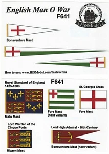 English Man O'War 1:80 - Juego de banderas - Imagen 1 de 8