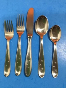 Very Rare Vintage Mid-Century 5pc THAYSEN DENMARK 18/8 Stainless ATOMIC STARS - Picture 1 of 3