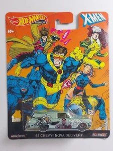 2018 Hot Wheels X-Men '64 Chevy Nova Delivery Real Riders - Picture 1 of 2