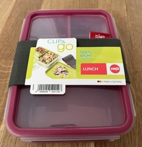Emsa CLIP & GO Lunchbox mit Einsätzen Frisch Unterwegs Box frischhalten Box unte - Bild 1 von 3