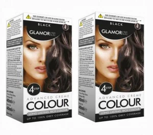 Pack 2 Tinte Negro para Mujeres No.1 GLAMORIZE 4 STEP ADVANCED Color de larga duración - Imagen 1 de 5