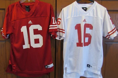 Russell Wilson Wisconsin Badgers adidas NCAA Football 2 Jersey LOT boy's XL - Image 1 of 4
