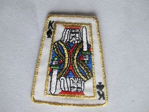 #3623 King Black Spade Poker Karte Stickerei Bügelbild Applikation Patch - Bild 1 von 1