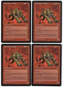 Flowstone Mauler x4 4x 1998 Stronghold JUEGO Rojo Raro Criatura Magic The Gathering Casi Nuevo Az1 - Imagen 1 de 2