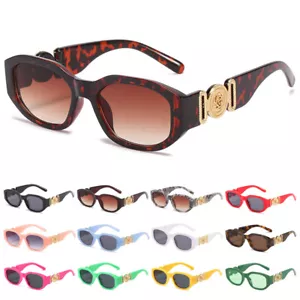 Rechteckige kleine Sonnenbrille Damen trendige unregelmäßige Sonnenbrille Retro-Design - Bild 1 von 28