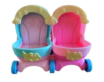 Disney Junior T.O.T.S. TOTS Double Stroller Puppy Kitten Toy Pink Yellow Blue - Image 1 of 4