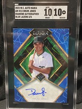 Druw Jones Arizona DBacks 2023 W.C AutoMania Diamond Blue Lazers Auto 3/5 Gem 10