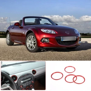 Air Conditioner Air Outlet Decorative Ring For Mazda MX-5 2009-2015 Aluminum - Picture 1 of 11