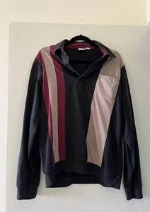 Vintage Haband Casual Joe Men’s Black, Beige, Red Pullover Long Sleeve Shirt! - Picture 1 of 6