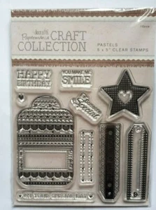 Papermania Docrafts Craft Collection Pastels 5 x 5" Clear Stamps 10 Stück - Bild 1 von 3