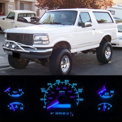 Kit de tablero LED azul hielo para camioneta Ford 93 95 Bronco F150 F250 F350 Foto 1 de 4