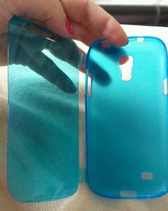 Mobile phone case ,new,blue,front side flap,plastic,Samsung galaxy s4mini