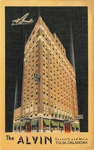 Postal de The Alvin Hotel & Coffee Shop Seventh & Main St. Tulsa, bien de colección 1947 - Imagen 1 de 2