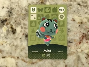MINT #063 Animal Crossing Amiibo Authentic Nintendo Mint Card From Series 1 - Picture 1 of 2