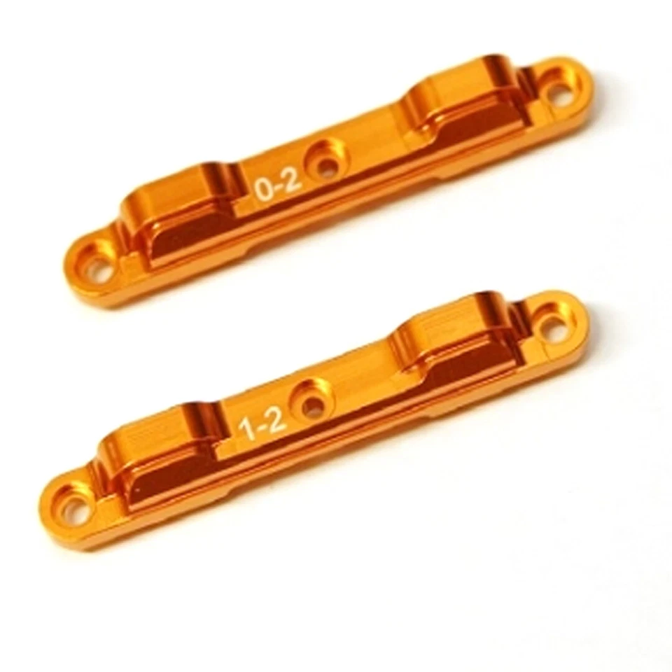 NEW STRC Alum Rear Toe-in Suspension Blocks (1 & 0 Deg.) Orange : DR10 - Image 1 of 1