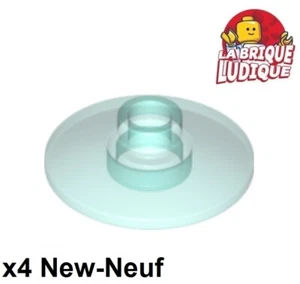 LEGO 4x Dish Disc Radar Federteller 2x2 Hellblau Trans Light Blau 4740 Neu - Picture 1 of 1
