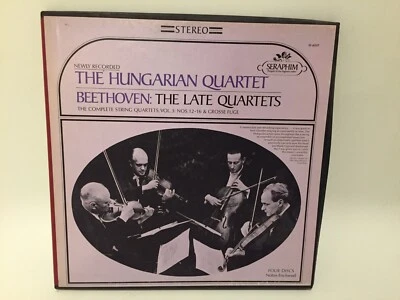 The Hungarian Quartet Beethoven The Late Quartets Vol. 3 Four LP Set Seraphim  - Image 1 of 2