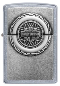 Zippo Windproof Harley Davidson Wheel Emblem Surprise Lighter, 49175, New In Box - Picture 1 of 3