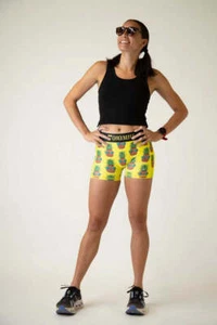 Pantaloncini a compressione donna Pineapple Express 3" 2 tasche (giallo) XS S M L - Foto 1 di 11