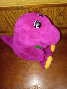 VINTAGE 1992 Barney the Dinosaur Plush Hand Puppet Toy 14” Lyons Group Dakin - Picture 1 of 7