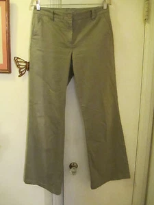 Ann Taylor - Gray with Pinstripes Pants - Size 6 - Cotton/Spandex - Flat Front - Picture 1 of 3