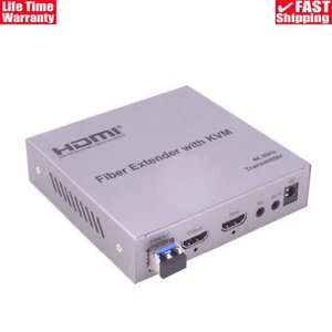 Extendeur fibre optique compatible HDMI 4K KVM 20 KM support boucle locale - Photo 1/4