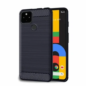 Coque Google Pixel 4A (Version 4G, NO 5G) Etui Gel Housse Motif Fibre Carbone - Photo 1 sur 4