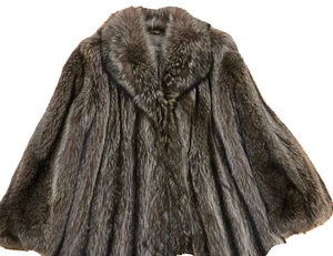 GENUINE RACCOON FUR COAT Jacket FOR MEN Sz.2XS (34) n.610 - Bild 1 von 5