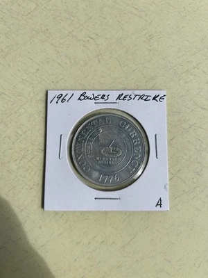 1961 Bowers Restrike – Continental Currency Dollar 1776 Commemorative Coin - Image 1 of 2