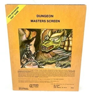 1981 Advanced Dungeons & Dragons - Dungeon Masters Screen 9024 TSR 2nd edition - Picture 1 of 9
