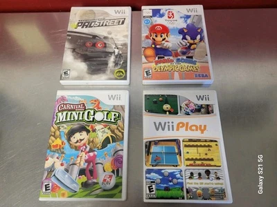 Juegos Nintendo Wii ~ Golf, Play, Mario Sonic, Pro Street ~ Lote de 4 ~ ¡PROBADOS! Foto 1 de 4
