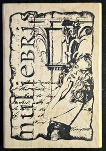 Estampillas de goma anónimas estampillas mujer femenina collage fondo steampunk - Imagen 1 de 2