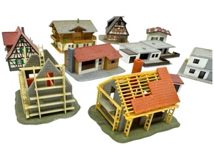 10 Häuser Konvolut N 1:160 Gebäude SET FALLER Baustelle Modellbahn -IG TOYS A335 - Picture 1 of 7