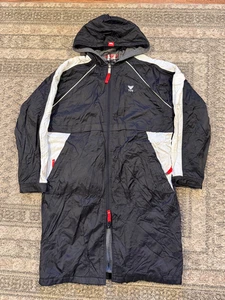 TYR Hooded Long Lined Badejacke Fleece Gefüttert Schwarz Weiß Herren Größe M - Bild 1 von 9