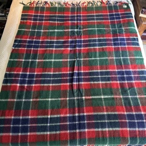 Vintage HORNER Woolen Mills Company Wolle Plaid Tartan Decke Überwurf 63" L x 51" W - Bild 1 von 3