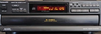 Panasonic SL-PD349 Rotary Carousel 5 Disc Compact CD Changer Player. Works Well - Image 1 of 4