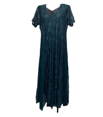 VTG Nostalgia Women Romantic Lace Maxi Dress S Whimsy Goth Fairy Grunge 90s Y2K - Image 1 of 4