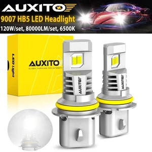 AUXITO 60W 2X 9007 HB5 LED Headlight Bulb High Low Beam 80000LM 6000K M6 Series - Picture 1 of 10