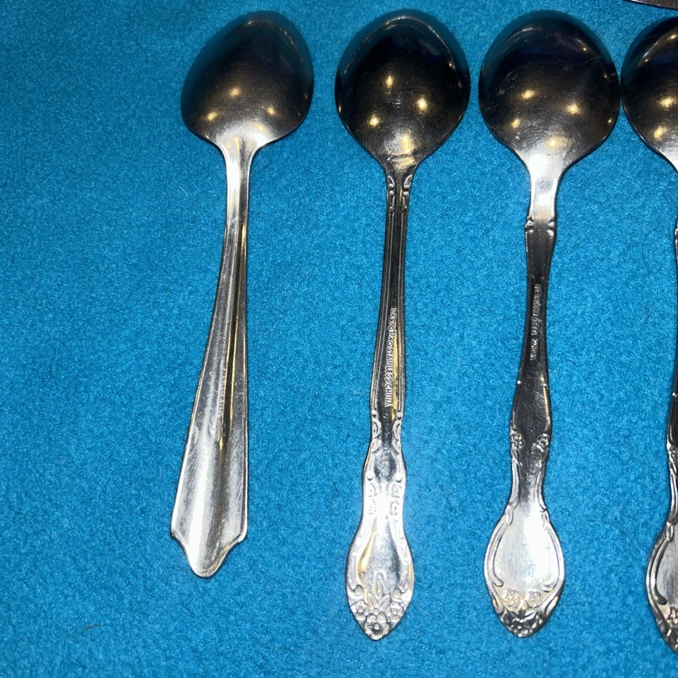 Spoon Variety Set Of 12. Different Patterns Mixed Lot - Image 1 of 4