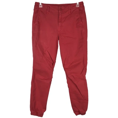 Pantalones de chándal Mother The No Zip Misfit tiro medio bolsillos rojos para mujer talla 25 Foto 1 de 4
