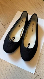 Zapatos de Ballet repetito Cinta Plana Tela Negra Talla 36 USADOS Japón Talla Libre - Imagen 1 de 3