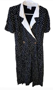 Vintage 1940s Dress Polka Dot - Picture 1 of 8