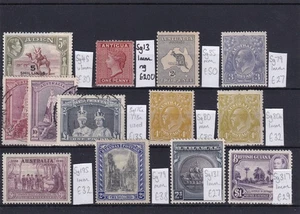 Selection Of 13 'Better' Commonwealth Stamps Mint/Used Up To £1 QV-KGVI - Picture 1 of 2