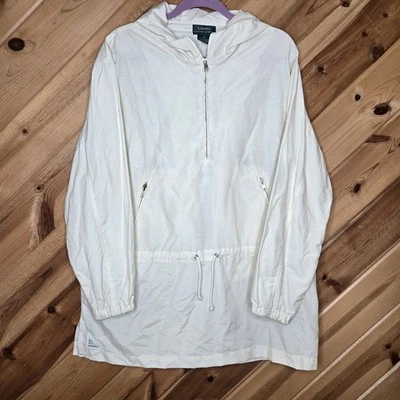 Chaqueta de primavera Lauren Ralph Lauren para mujer Pull Over mezcla de nylon blanco roto grande Foto 1 de 4