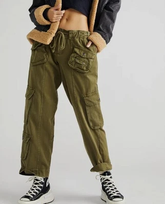 Pantalón cargo Free People Tahiti en hierba seca oliva - talla - grande Foto 1 de 4