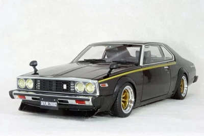 Modelo de encendido 1/18 Nissan Skyline Japón GT-ES (C210) negro personalizado - Imagen 1 de 3